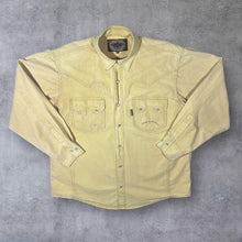 Load image into Gallery viewer, Vintage Stars & Stripes Cowboy Western Yellow Popper Cotton Long Sleeve Shirt