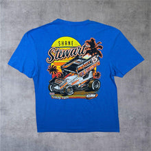 Load image into Gallery viewer, Shane Stewart "CJB Motorsports" Sprint Car Racing Spellout Graphic Blue T-Shirt
