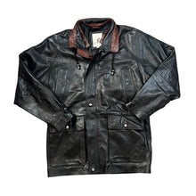 Load image into Gallery viewer, Vintage 90's CAMANCHI LEATHERS LONDON Genuine Real Black Leather Zip Jacket