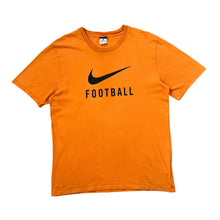 Load image into Gallery viewer, NIKE FOOTBALL Classic Big Logo Spellout Graphic Distressed T-Shirt