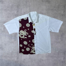 Load image into Gallery viewer, Early 00's Kamax Y2K Traditional Dragon Patterned Panel White Short Sleeve Shirt