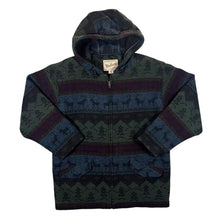 Load image into Gallery viewer, Vintage 90's WOOLRICH Made In USA Patterned Wool Hooded Zip Jacket