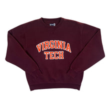 Load image into Gallery viewer, Gear For Sports "Virginia Tech" Hokies College Embroidered Spellout Burgundy Sweatshirt