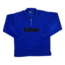 Load image into Gallery viewer, Vintage FISHBONE Embroidered Big Spellout Hip Hop Y2K 1/4 Zip Collared Fleece Sweatshirt
