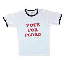 Load image into Gallery viewer, VOTE FOR PEDRO Napoleon Dynamite Comedy Movie Graphic White Ringer T-Shirt