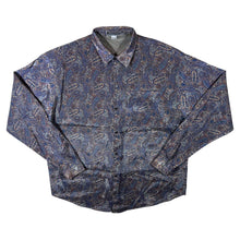 Load image into Gallery viewer, Vintage Datchler Success Thai Silk Crazy Abstract Patterned Long Sleeve Shirt