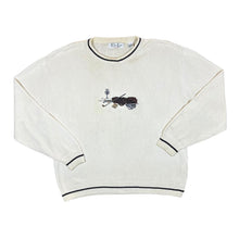 Load image into Gallery viewer, Vintage 90's CYPRESS LINKS Golf Wear Made In USA Embroidered Motif Cotton Knit Sweater Jumper