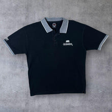Load image into Gallery viewer, Early 00's Cotton Traders "Guinness" Embroidered Beer Logo Black Grey Polo Shirt