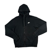 Load image into Gallery viewer, NIKE Classic Embroidered Mini Logo Black Zip Hoodie
