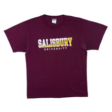 Load image into Gallery viewer, Jerzees SALISBURY UNIVERSITY College Spellout Graphic Burgundy T-Shirt