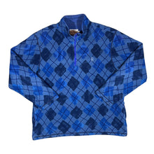Load image into Gallery viewer, Vintage CONTE OF FLORENCE Argyle Check Patterned 1/4 Zip Fleece Sweatshirt