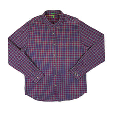 Load image into Gallery viewer, UNITED COLORS OF BENETTON "Slim" Grey Red Blue Check Long Sleeve Button-Up Shirt