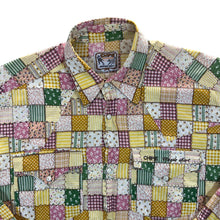 Load image into Gallery viewer, Vintage Chipie Westerner Cowboy Patchwork Patterned Popper Long Sleeve Shirt