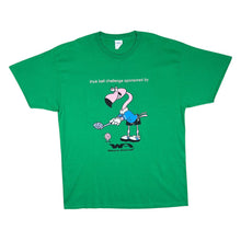 Load image into Gallery viewer, PINK BALL CHALLENGE Flamingo Cartoon Golf Souvenir Graphic Green T-Shirt