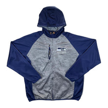 Load image into Gallery viewer, NFL SEATTLE SEAHAWKS Embroidered Logo Polyester Zip Hoodie