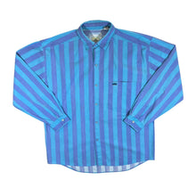 Load image into Gallery viewer, Vintage 90's Pacific Coast Highway Blue Striped Long Sleeve Cotton Shirt