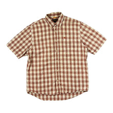 Load image into Gallery viewer, Vintage TIMBERLAND Plaid Check Embroidered Mini Pocket Logo Short Sleeve Button-Up Cotton Shirt
