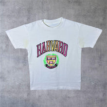 Load image into Gallery viewer, Vintage 80's Harvard University Neon College Souvenir Spellout Graphic Single Stitch T-Shirt