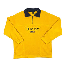 Load image into Gallery viewer, Vintage 90's TOMMY US Embroidered Spellout Yellow 1/4 Zip Pullover Fleece Sweatshirt