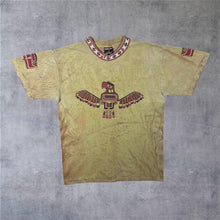Load image into Gallery viewer, Vintage Signal Sport Native American Aztec Graphic Tea-Stain Effect Single Stitch T-Shirt