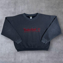 Load image into Gallery viewer, Vintage Timberland Weathergear Embroidered Logo Spellout Grey Crewneck Sweatshirt