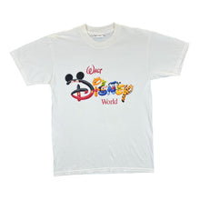 Load image into Gallery viewer, Vintage WALT DISNEY WORLD Character Logo Spellout Souvenir Graphic White T-Shirt