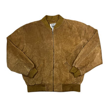 Load image into Gallery viewer, Vintage 90's CITY STREETS Brown Genuine Real Suede Leather Bomber Jacket