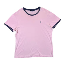 Load image into Gallery viewer, Early 00's POLO RALPH LAUREN Baby Pink Embroidered Mini Logo Short Sleeve Ringer T-Shirt