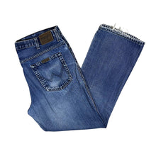 Load image into Gallery viewer, Early 00's WRANGLER "Regular" Classic Blue Denim Distressed Straight Leg Jeans