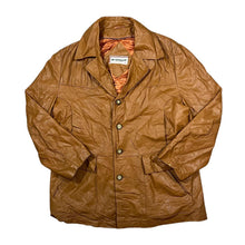 Load image into Gallery viewer, Vintage 90's MCGREGOR Made In Uruguay Genuine Real Brown Leather Button Jacket
