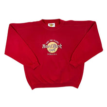 Load image into Gallery viewer, Vintage 90's HARD ROCK CAFE "Honolulu" Embroidered Souvenir Logo Red Sweatshirt