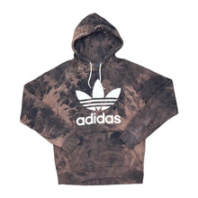 Load image into Gallery viewer, ADIDAS Classic Big Logo Spellout Graphic Bleach Tie Dye Pullover Hoodie