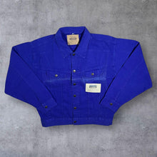Load image into Gallery viewer, Vintage Iron Hammer Jeanswear Blue Cotton Button Workwear Trucker Jacket