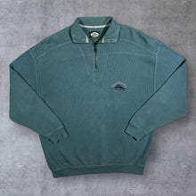 Load image into Gallery viewer, Tommy Bahama Classic Embroidered Mini Logo Green Blue 1/4 Zip Pullover Sweatshirt