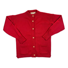 Load image into Gallery viewer, Vintage 90's WOOL OVERS British Sweaters Pure New Wool Red Heavyweight Button Cardigan Sweater