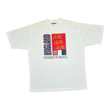 Load image into Gallery viewer, Vintage US Athletic ENGLAND WORLD CUP 1998 "Crusade Of France" Football Souvenir Spellout Graphic T-Shirt