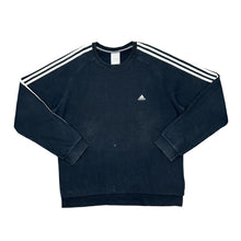 Load image into Gallery viewer, ADIDAS Three Stripe Classic Essential Embroidered Mini Logo Crewneck Sweatshirt