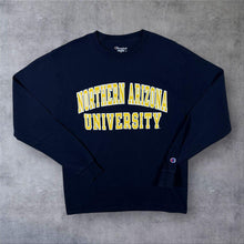 Load image into Gallery viewer, Champion Northern Arizona University College Graphic Navy Blue Long Sleeve T-Shirt