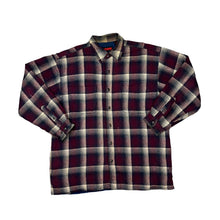 Load image into Gallery viewer, Early 00's WOLVERINE Lumberjack Plaid Check Fleece Lined Lightly Padded Flannel Over Shirt