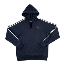 Load image into Gallery viewer, ADIDAS Three Stripe Classic Embroidered Mini Logo Distressed Pullover Hoodie
