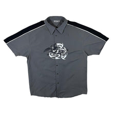 Load image into Gallery viewer, Early 00's Identic Y2K Gothic Tribal Dragon Graphic Polyester Short Sleeve Shirt