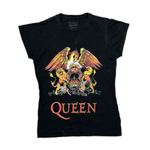 Load image into Gallery viewer, QUEEN Classic Crest Logo Spellout Glam Hard Rock Band Reprint T-Shirt