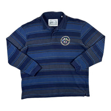 Load image into Gallery viewer, COTTON TRADERS Six Nations Rugby Embroidered Multi Striped Long Sleeve Polo Shirt