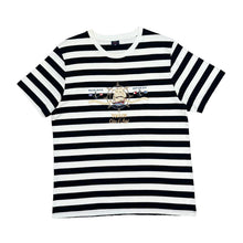 Load image into Gallery viewer, Vintage TOULON "Cote D'Azur" Nautical Sailing Souvenir Embroidered Spellout Striped T-Shirt