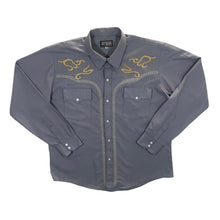 Load image into Gallery viewer, Vintage 90's Rodeo Made In Mexico Embroidered Cowboy Western Popper Long Sleeve Shirt