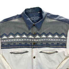 Load image into Gallery viewer, Vintage 90's Stars & Stripes Cowboy Western Patterned Cotton Long Sleeve Shirt