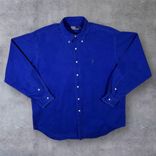 Load image into Gallery viewer, Vintage Polo Ralph Lauren Classic Blue Cotton Long Sleeve Button-Down Shirt