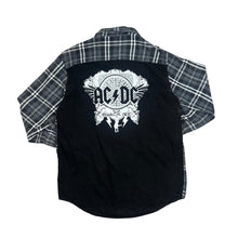 Load image into Gallery viewer, Zara x AC/DC "Black Ice" Graphic Spellout Hard Rock Band Plaid Check Long Sleeve Flannel Shirt