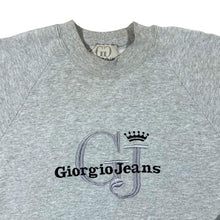 Load image into Gallery viewer, Early 00's GIORGIO JEANS Classic Embroidered Big Logo Spellout Grey Crewneck Sweatshirt