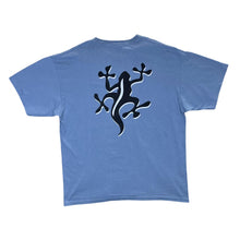 Load image into Gallery viewer, Vintage Lizard Gecko Reptile Graphic Skater Surfer Blue Cotton T-Shirt
